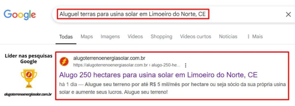 Terreno para alugar para usina solar em Limoeiro do Norte, CE